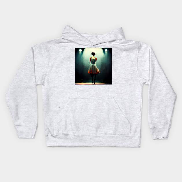 Dancer under the spotlight - all eyes on you. Kids Hoodie by Liana Campbell